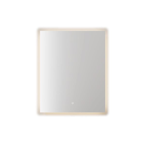 Jade Bath 23 x 29-in Rectangular White Touchscreen Wall Back-Lit LED Mirror