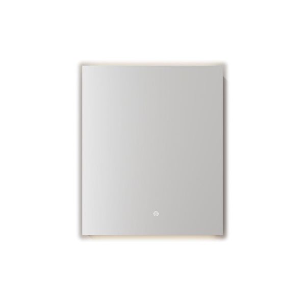 Jade Bath 24 x 20-in Rectangular White Touchscreen Wall Back-Lit LED Mirror