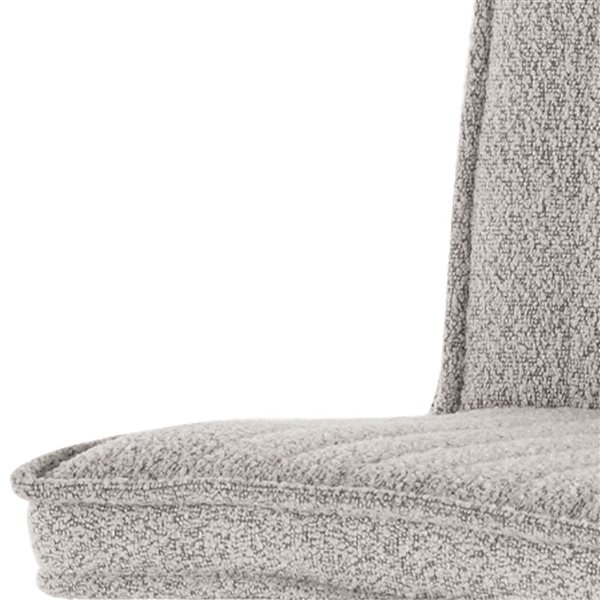 Primo International Noelle Docia Grey Polyester Upholstered Modern Bar Stool - Set of 2