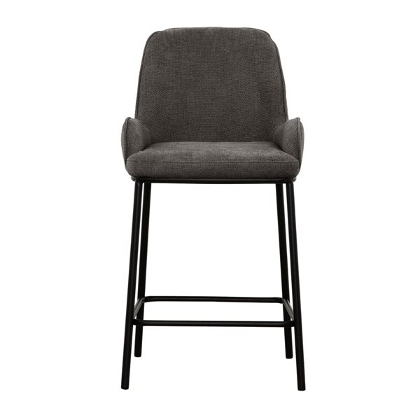 Primo International Aspen Uzzi Grey Polyester Upholstered Modern Counter Chair - Set of 2