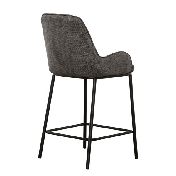 Primo International Aspen Uzzi Grey Polyester Upholstered Modern Counter Chair - Set of 2
