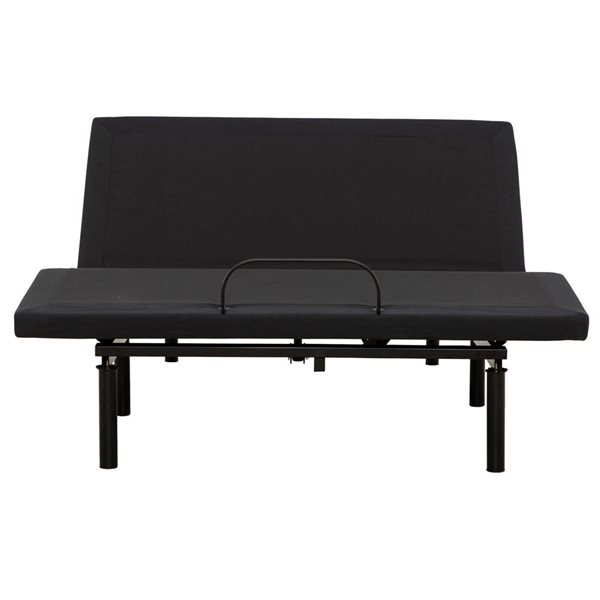 Primo International Altu Black Linen-Look Fabric Adjustable Bed Base with Wireless Remote - Full