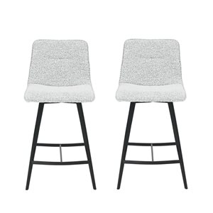 Primo International Axel Docia Wheat Polyester Upholstered Modern Bar Stool - Set of 2