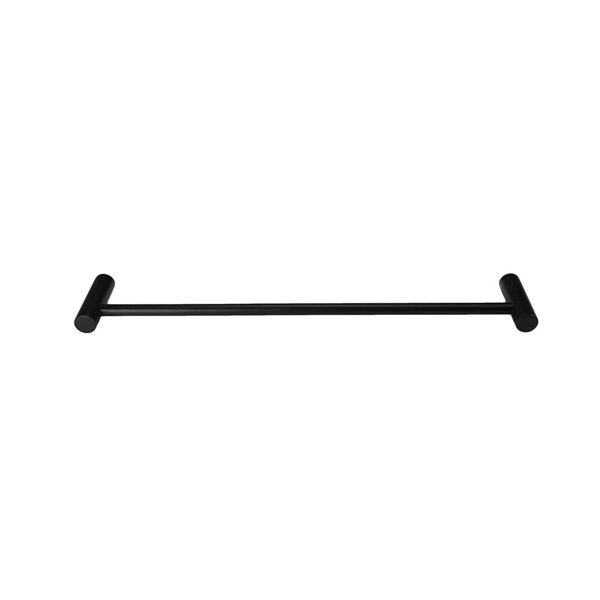 Frost 24-in L Matte Black Stainless Steel Wall-Mount Single Towel Bar