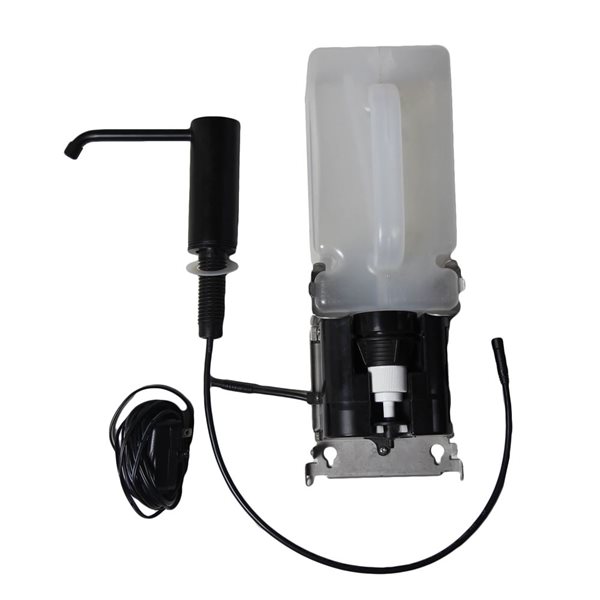 Frost Matte Black Metal Deck-Mount Automatic Liquid Soap/Sanitizer Dispenser