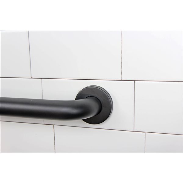 Frost 36-in L Matte Black Stainless Steel Wall-Mount Straight Grab Bar