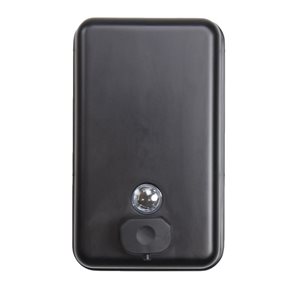 Frost 5 W x 8-in H Matte Black Metal Wall-Mount Universal Liquid Soap Dispenser