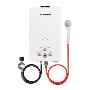 Camplux 2.64 GPM 68 000 BTU Outdoor Portable Propane Tankless Water Heater w/ Digital Display