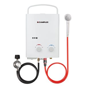 Camplux 1.32 GPM 34 000 BTU White Outdoor Portable Propane Tankless Water Heater