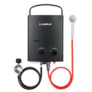Chauffe-eau sans réservoir au propane portatif Camplux 1,32 gal/min 34 000 BTU pour l'extérieur en noir