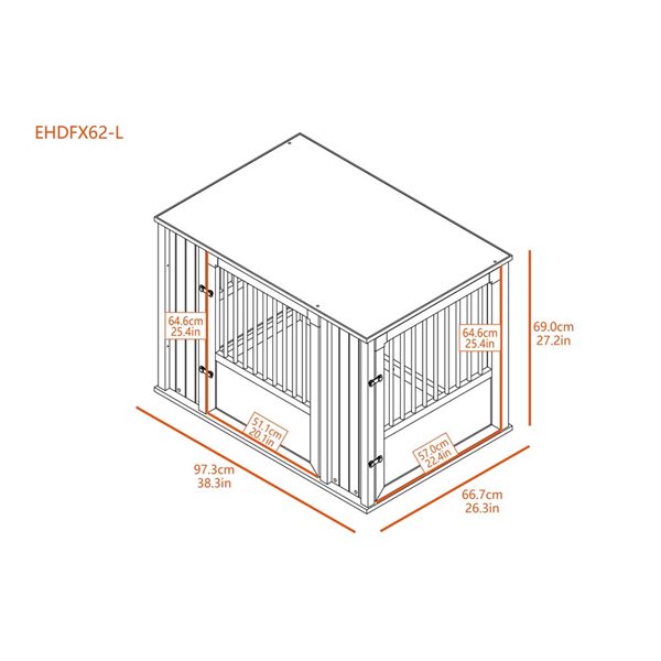 New Age Pet Flexidoor Large Pet Crate - Espresso