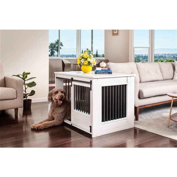 New Age Pet Barndoor Large Pet Crate - Antique White