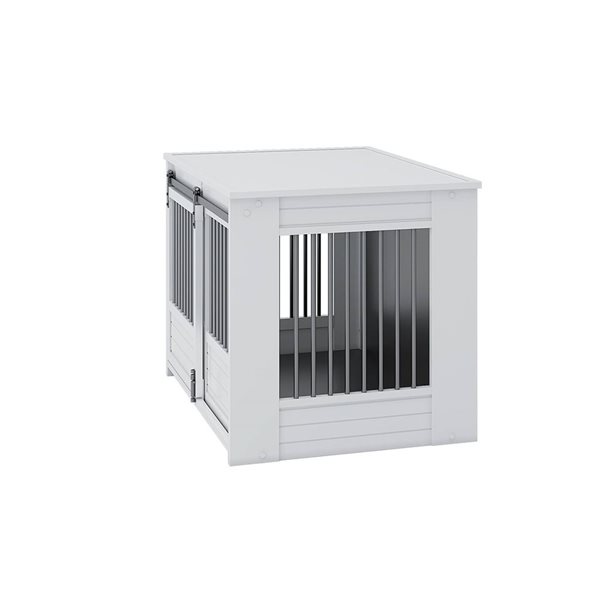 New Age Pet Barndoor Large Pet Crate - Antique White