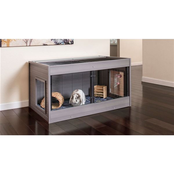 New Age Pet Cozy Critter Connect-a-Hutch - Grey