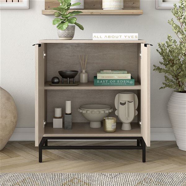 Hailey Home Montello 28 W x 32 H x 16-in D Alder White Rectangular Accent Cabinet Sideboard