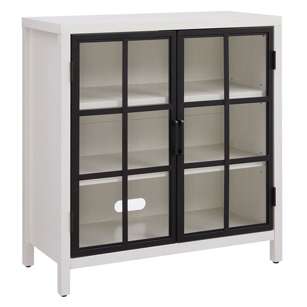 Hailey Home Bennett 32 W x 32 H x 14-in D White Rectangular Accent Cabinet Sideboard