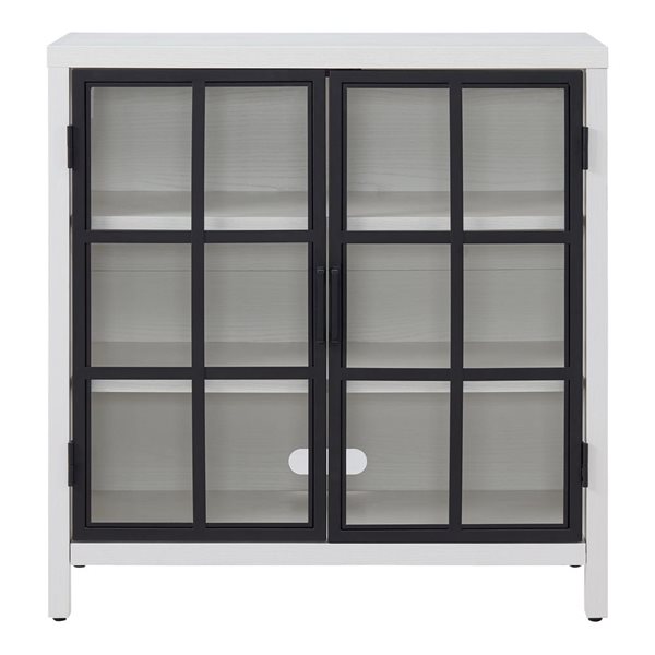 Hailey Home Bennett 32 W x 32 H x 14-in D White Rectangular Accent Cabinet Sideboard