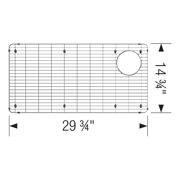 BLANCO Stainless Steel Sink Grid for Formera 32-in Super Single Sink