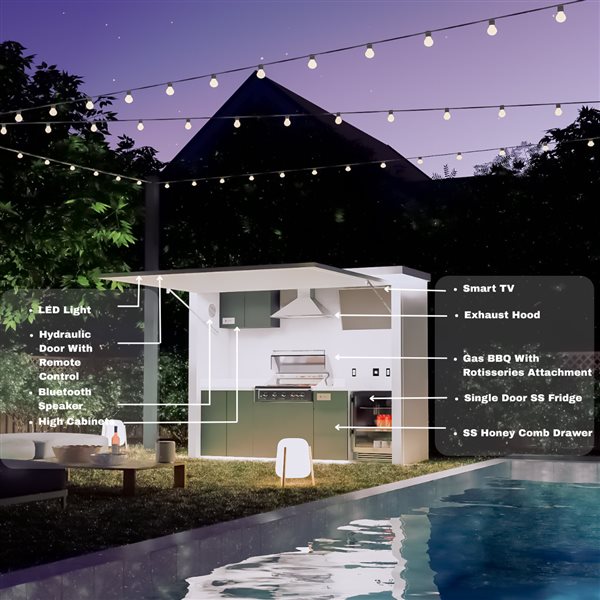 Habitat28 ELEV8 Platinum Modern Modular Outdoor BBQ Kitchen  - XL