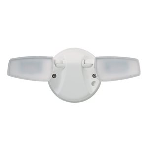Halo 7-in H White Hardwired Integrated DEL Square Twin Head Outdoor Wall Flood Lights