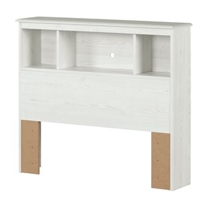 South Shore Furniture Summer Breeze 42-in W White Pine Bookcase Headboard w/ Storage