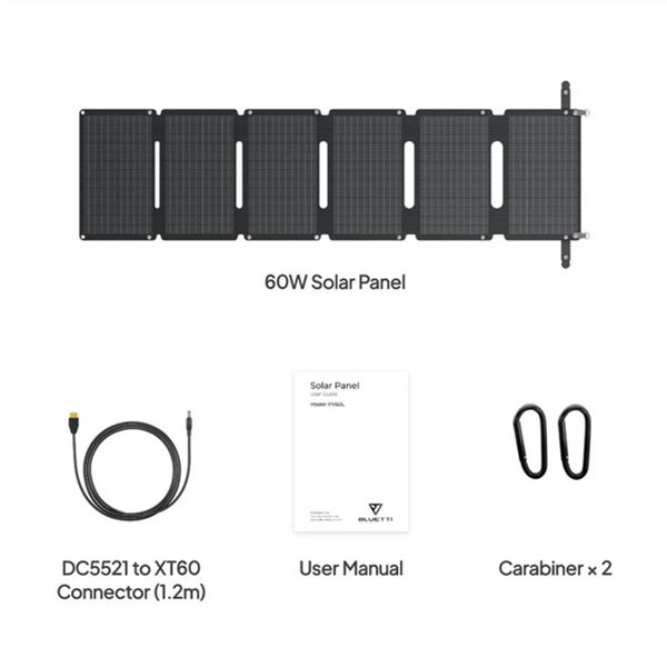 BLUETTI PV60L Portable Foldable Solar Panel - 60 W