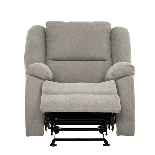 Primo International Amos 36-in W Grey Polyester Upholstered Rocker Recliner Armchair