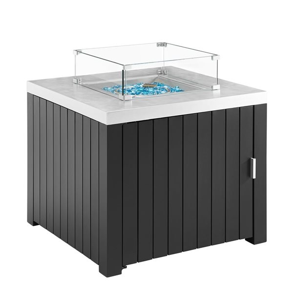 Sirio Colonial Fire Table for Liquid Propane - Aluminum - Black