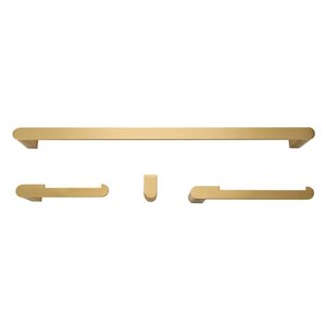 Globe Electric Portofino 4-Piece Matte Brass Bathroom Hardware Accessory Kit