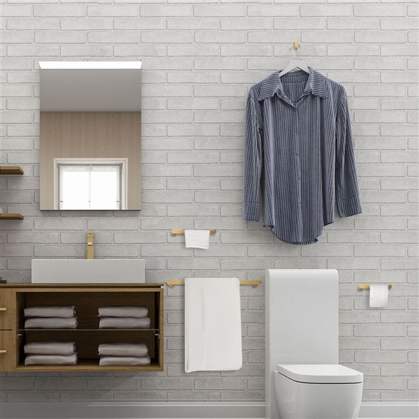 Globe Electric Portofino 4-Piece Matte Brass Bathroom Hardware Accessory Kit