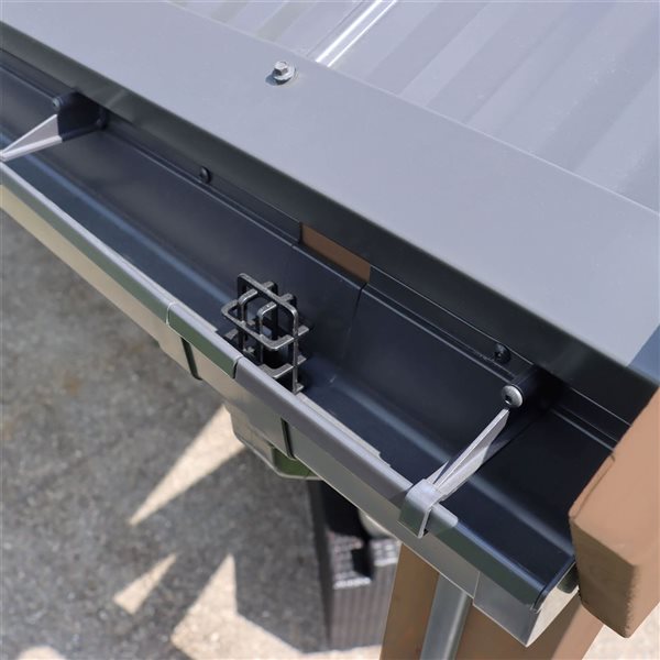 Yardistry 14 x 25-ft PVC Rain Gutter Kit with 4 Downspouts for Multi-Purpose Shade Structure
