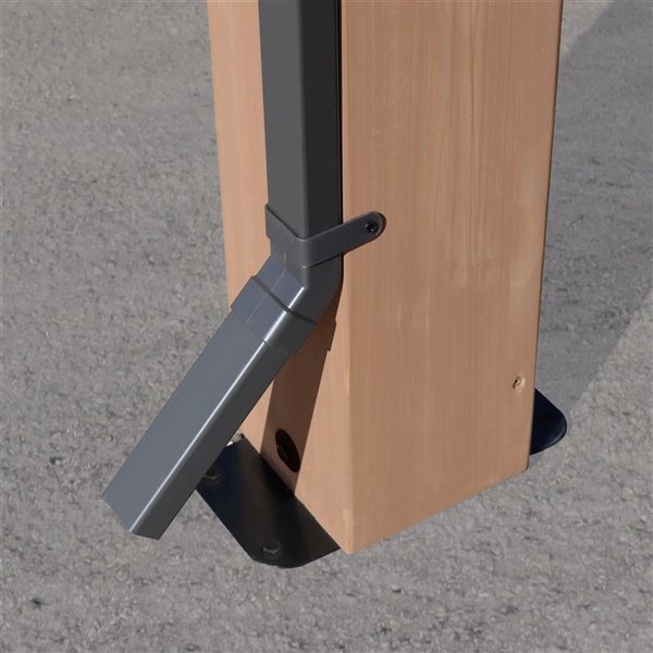 Yardistry 14 x 25-ft PVC Rain Gutter Kit with 4 Downspouts for Multi-Purpose Shade Structure