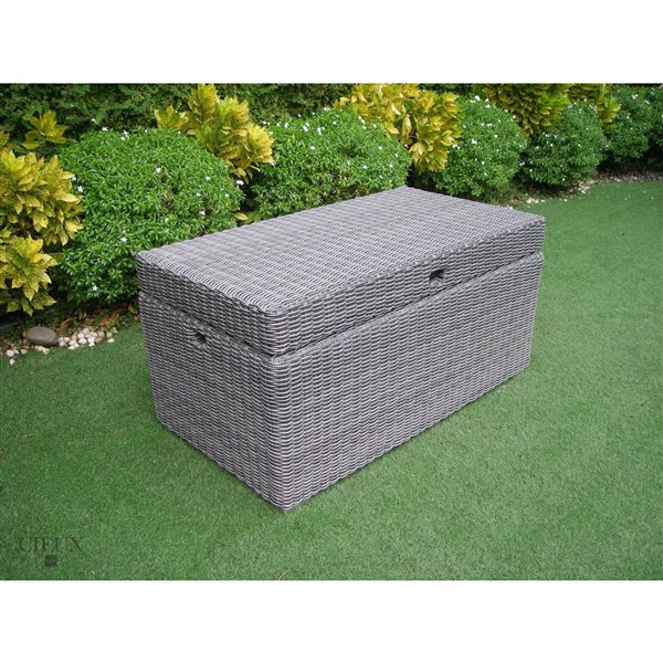 CIEUX Marseille Wicker Storage Trunk - Grey
