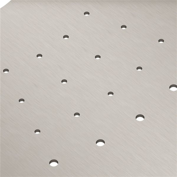 PULSE ShowerSpas Brushed Stainless Steel Wall-Mount Ergonomic Corner Grab Shower Bar