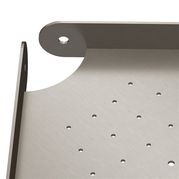 PULSE ShowerSpas Brushed Stainless Steel Wall-Mount Ergonomic Corner Grab Shower Bar