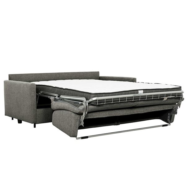 Primo International Bennett 70-in Charcoal Polyester Upholstered Sofa Bed