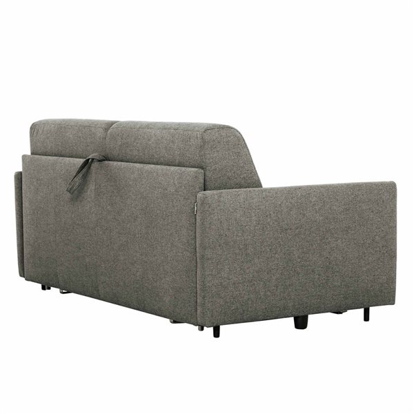 Primo International Bennett 70-in Charcoal Polyester Upholstered Sofa Bed