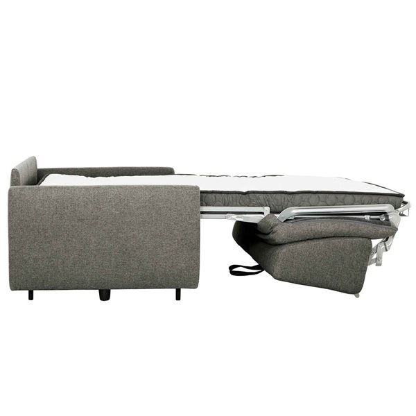Primo International Bennett 70-in Charcoal Polyester Upholstered Sofa Bed