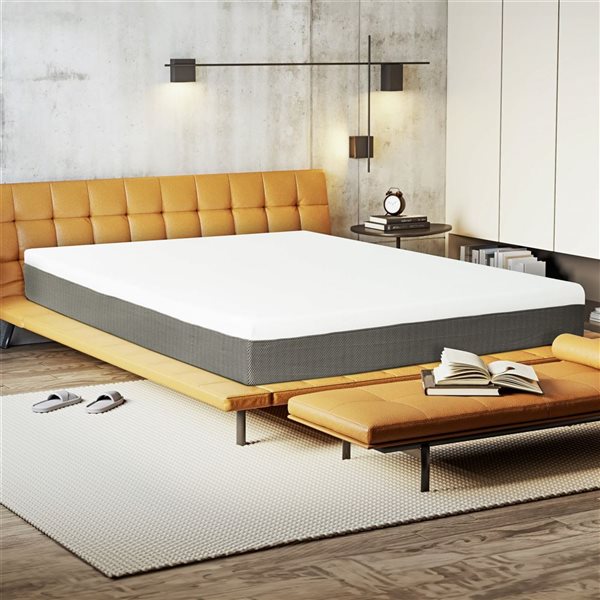 Primo International Slumber 9-in T King Charcoal Infused Gel Memory Foam Bed-in-a-Box Mattress