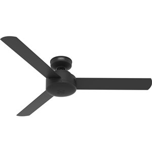 Ventilateur de plafond Presto 52 po de Hunter, noir mat