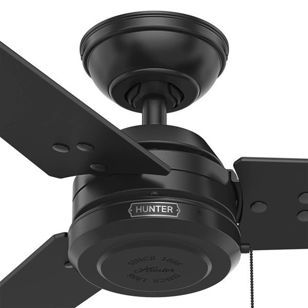 Hunter 52-in Cassius Ceiling Fan - Matte Black