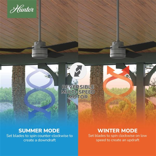 Hunter 52-in Cabo Frio Ceiling Fan - Brushed Silver