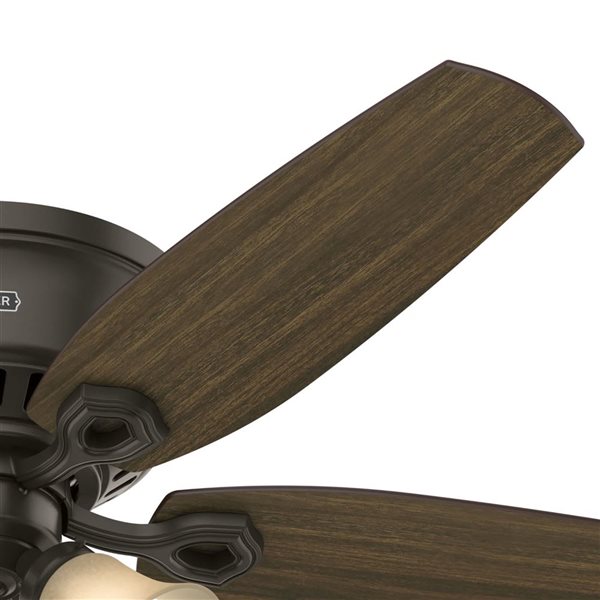 Hunter 52-in Builder Plus Low Profile Ceiling Fan - Brushed New Bronze