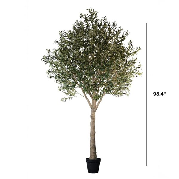 Hudson Home 98-in H Indoor/Outdoor Artificial Tuscan Olive Tree