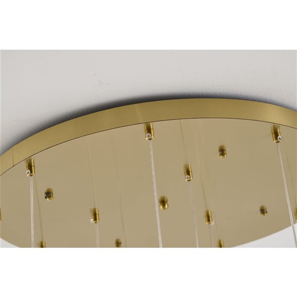 Bethel International 12-Light Bronze Transitional Single Pendant Chandelier w/ Cream Ceramic Flower