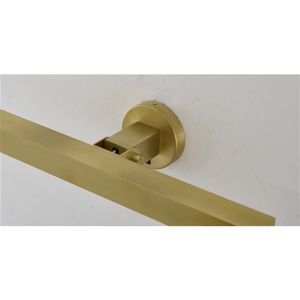 Bethel International 4-Light 24-in W Satin Brass Wall Sconce w/ White Frosted Acrylic Diffuser