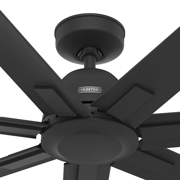 Hunter Downtown 60-in 7-Blade Matte Black Indoor/Outdoor Modern Ceiling Fan - 8045 CFM