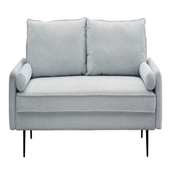 Brassex Casper Sofa w/ 2 Accent Cushions - Light Grey