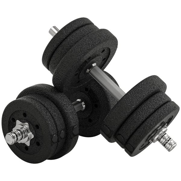 Soozier 55 lb Adjustable Steel Dumbbells