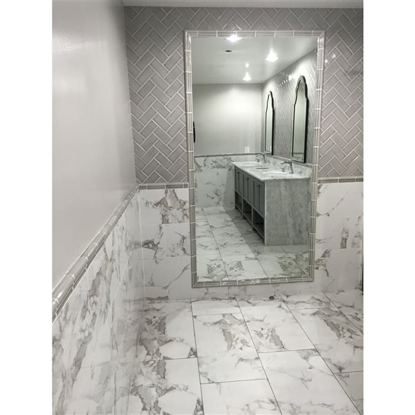 Ackland Dovestone 8-Pack 3 x 6-in Grey Glossy Handcrafted Glazed Subway Ceramic Wall Tile